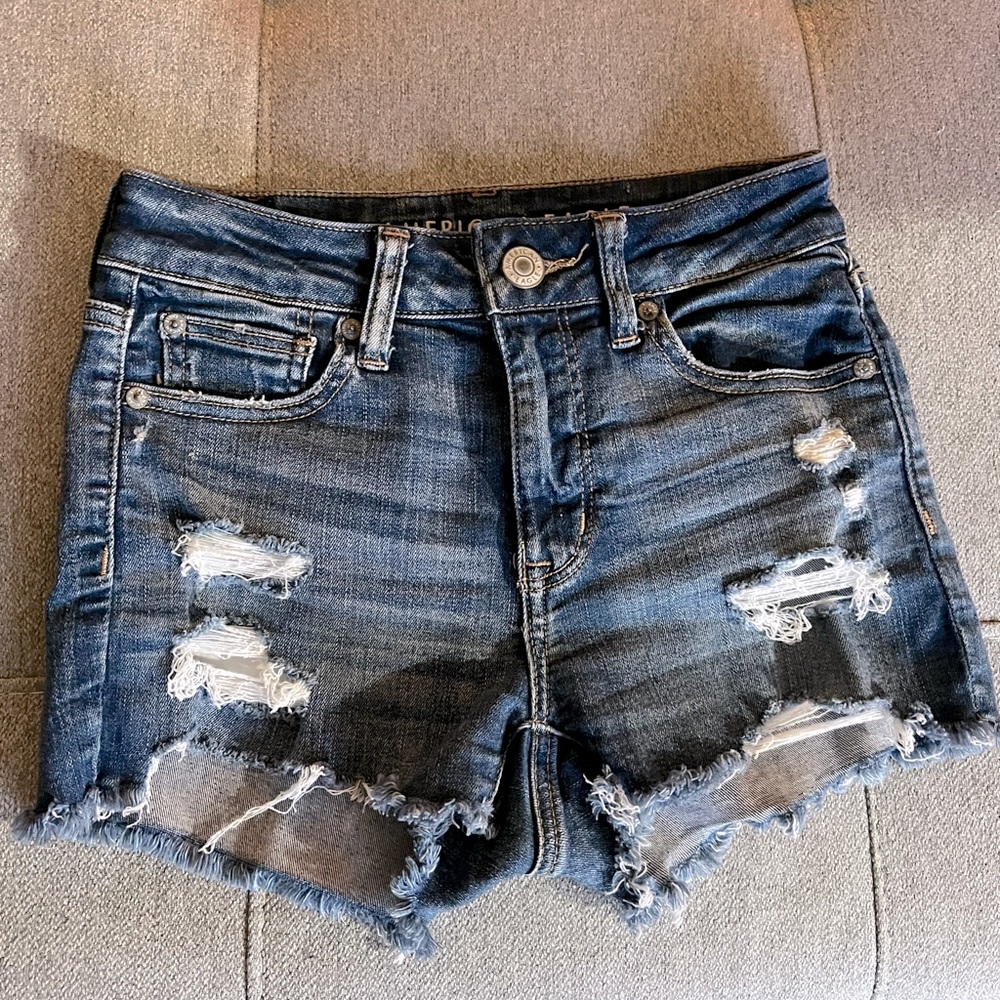 American eagle jean shorts size 0